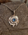 Blue Topaz/Peridot Celestial Eye Pendant