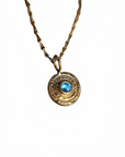 Gold Gemstone Orb Pendant
