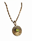 Gold Gemstone Orb Pendant