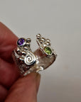 Amethyst & Peridot Mermaid Ring