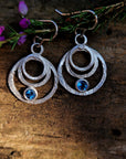 Blue Topaz Rays of Light Earrings - Ready to Wear