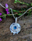 Blue Topaz/Peridot Celestial Eye Pendant