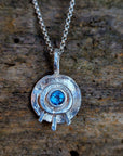 Blue Topaz/Peridot Celestial Eye Pendant