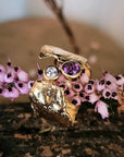 Amethyst & CZ Gold Faerie Tale Ring