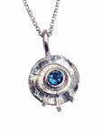 Blue Topaz/Peridot Celestial Eye Pendant