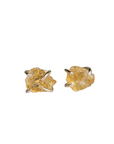 Raw Citrine Stud Earrings