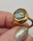 Labradorite Visionary Ring 18ct Yellow Gold Plated