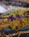 Raw Amethyst Earrings