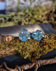 Raw Blue Apatite Earrings