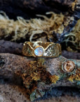 Pearl & Gold Thin Band Faerie Tale Ring