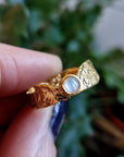 Pearl & Gold Thin Band Faerie Tale Ring - Ready to Wear