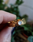 Pearl & Gold Thin Band Faerie Tale Ring - Ready to Wear