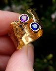Sapphire & Amethyst Gold Faerie Tale Ring