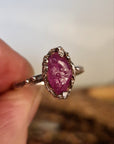 Solitary Ruby Goddess Ring