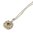 Silver pendant with a green peridot gemstone, bohemian necklace, birthstone jewellery, irish made, belfast city