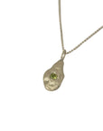 Silver pendant with a faceted gemstone, irish made, bohemian jewellery