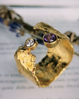 Amethyst & CZ Gold Faerie Tale Ring