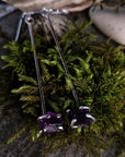 Raw Amethyst Drop Earrings