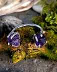 Twin Flame Ring - Raw Amethyst