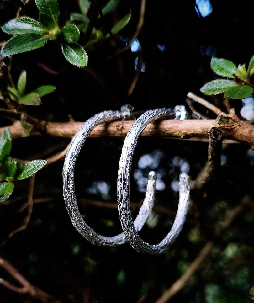 Dark silver clearance hoop earrings