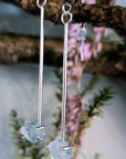 Raw Aquamarine Drop Earrings