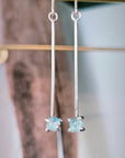 Raw Blue Apatite Drop Earrings