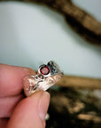 Garnet Thin Band Faerie Tale Ring