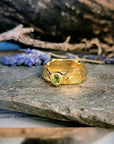 Gold & Peridot Thin Band Faerie Tale Ring