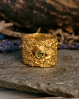 Gold That Place Beyond Wide Ring in Peridot