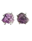 Raw Amethyst Earrings