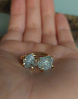 Raw Aquamarine & Gold Ring