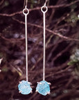 Raw Blue Apatite Drop Earrings