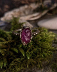 Solitary Ruby Goddess Ring