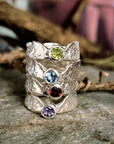 Garnet Thin Band Faerie Tale Ring