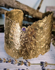 Amethyst Warrioress Shield Cuff