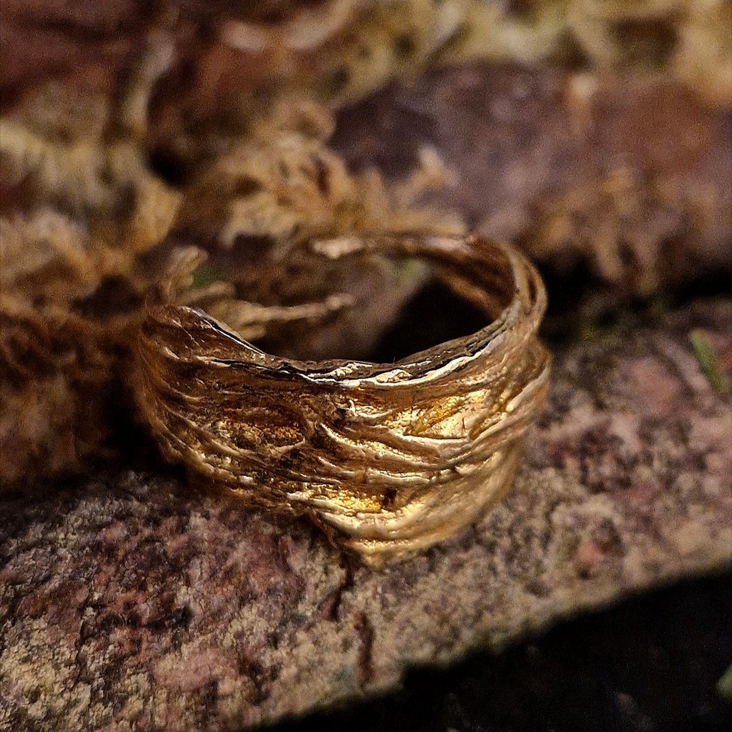 Gold Bark Ring - Ready to Wear