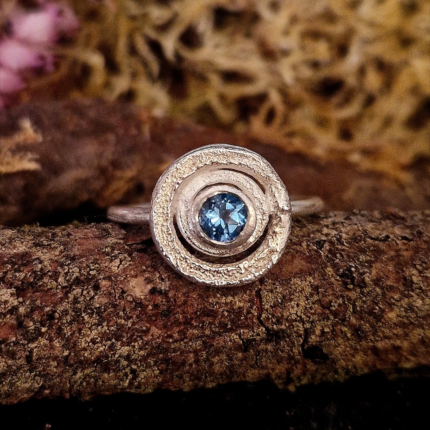 Blue Topaz Planetary Ring - Ready to Wear