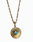 Gold Gemstone Orb Pendant