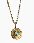 Gold Gemstone Orb Pendant