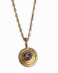 Gold Gemstone Orb Pendant