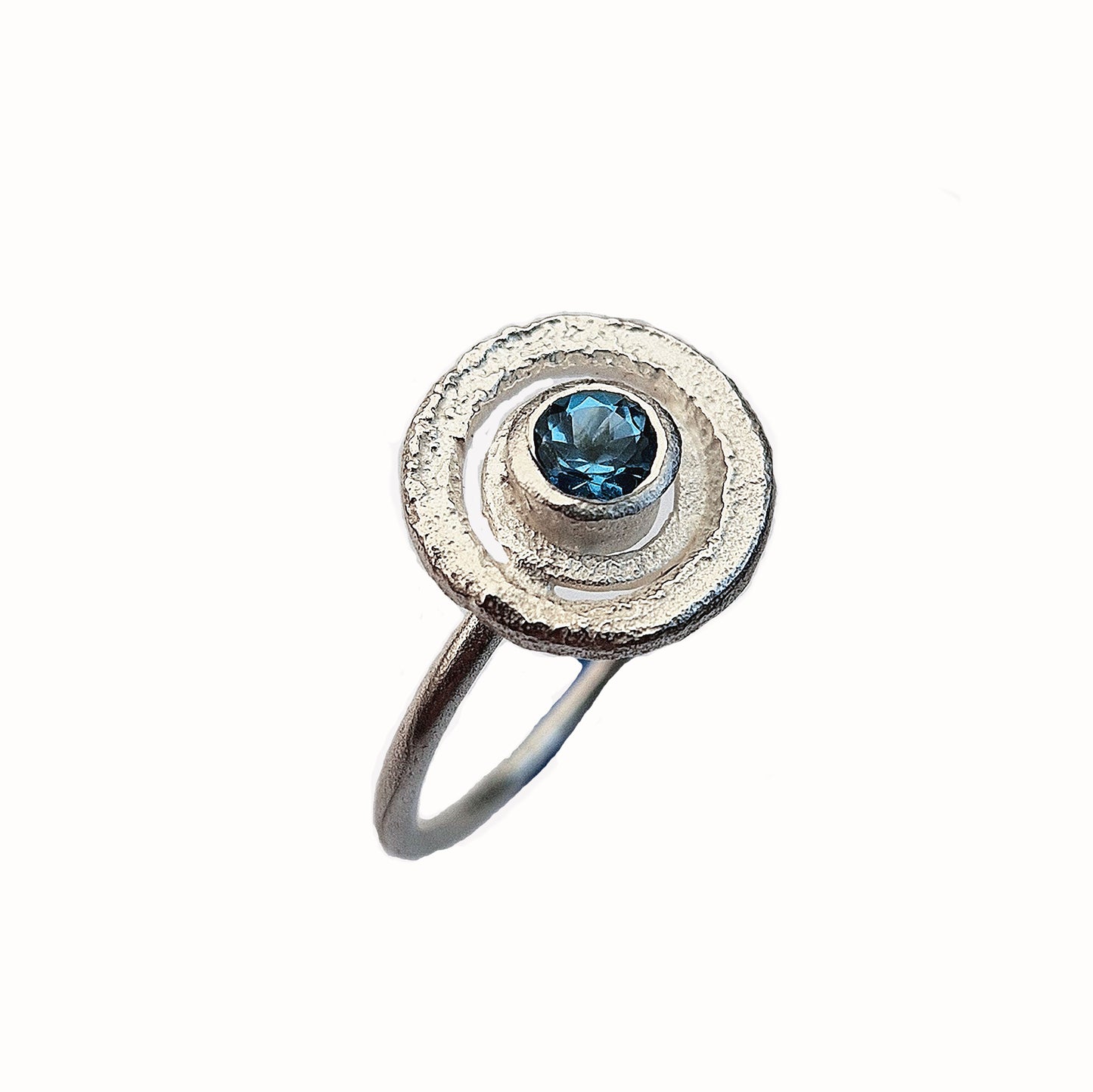 Blue Topaz Planetary Ring