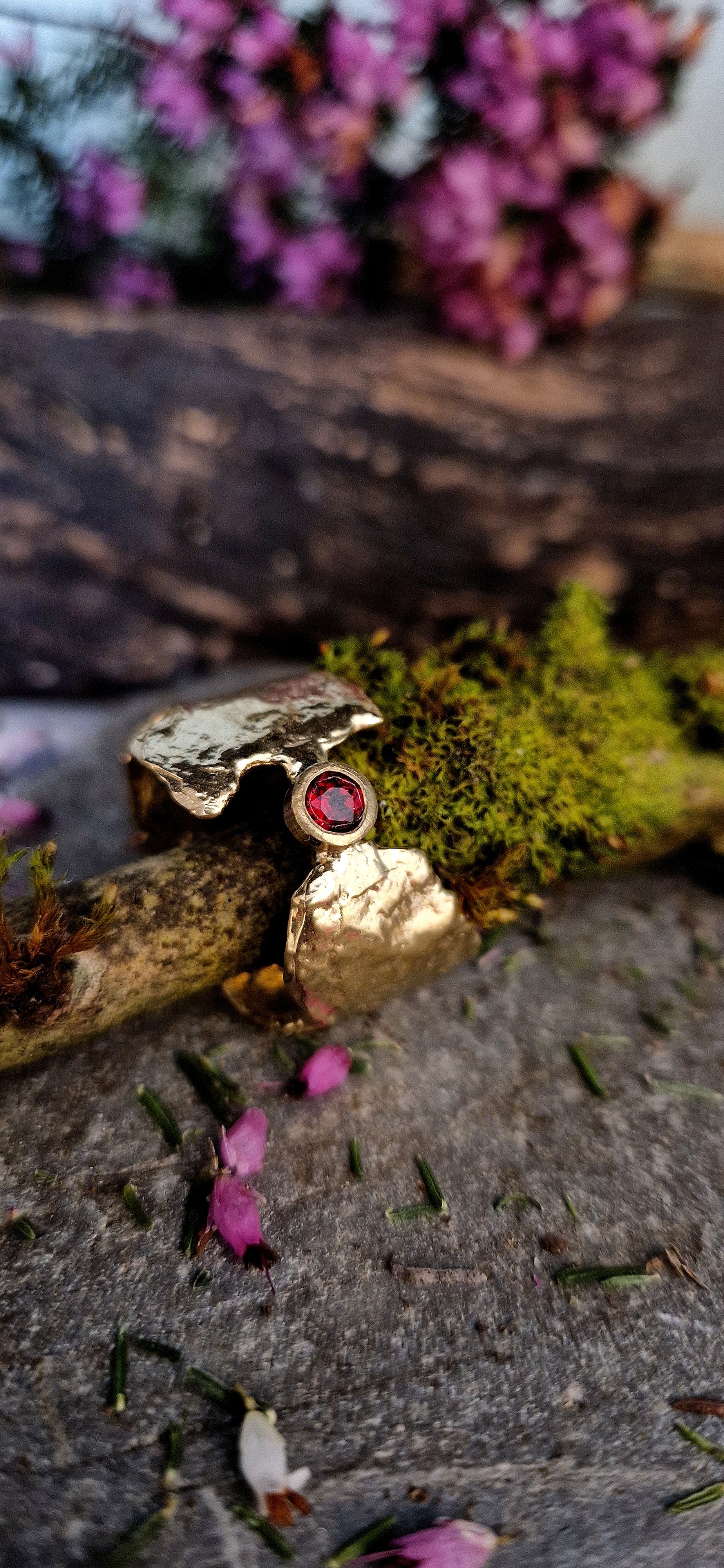 Garnet & Gold Faerie Tale Ring