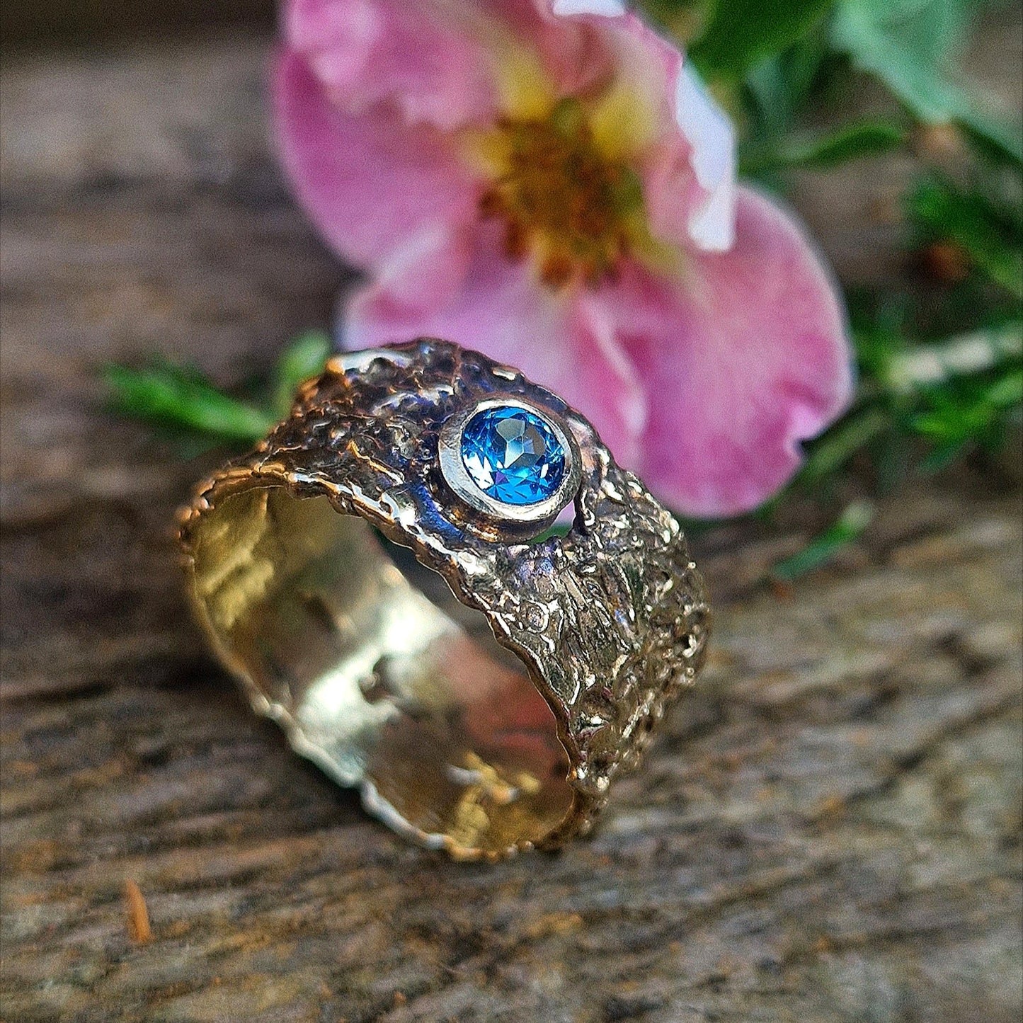 That Place Beyond Ring in Gold & Blue Topaz - Ready to Wear