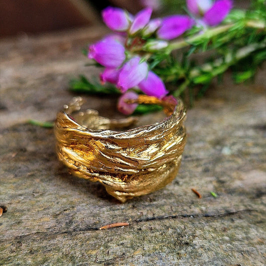 Gold Bark Ring - Ready to Wear