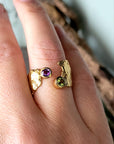 Amethyst & Peridot Gold Faerie Tale Ring