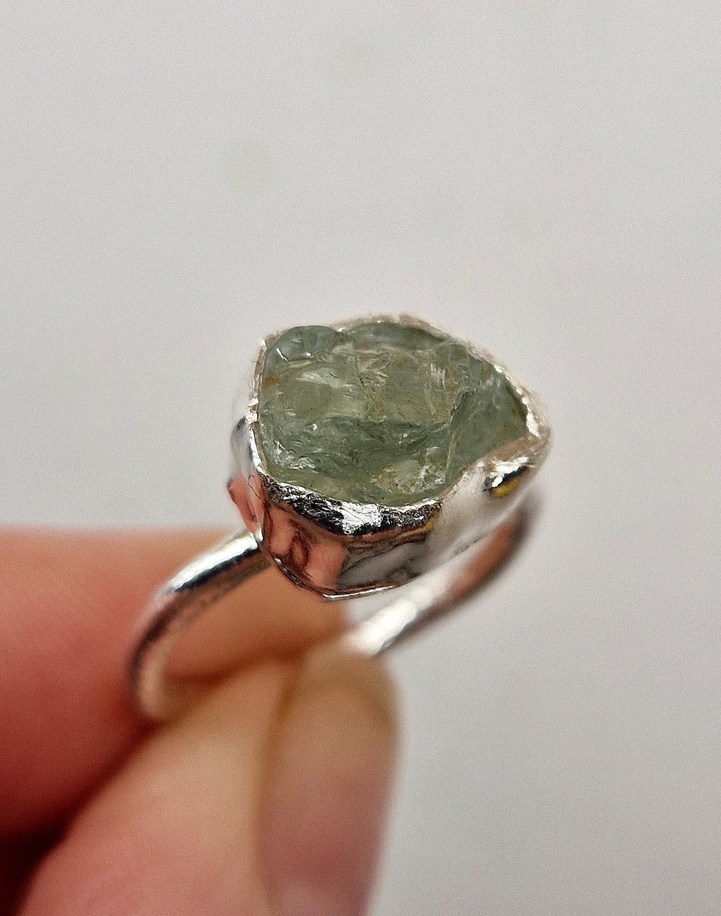 Raw Aquamarine Sacred Ring