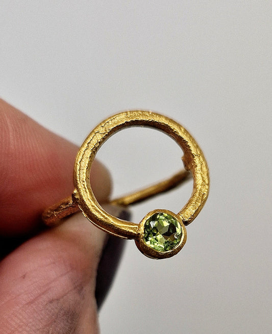Circle of Light Ring in Gold