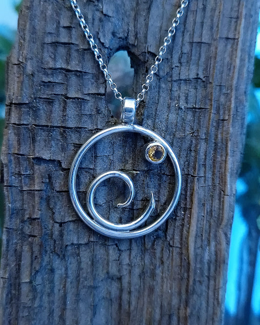 Ready to Wear Citrine Spiral Pendant