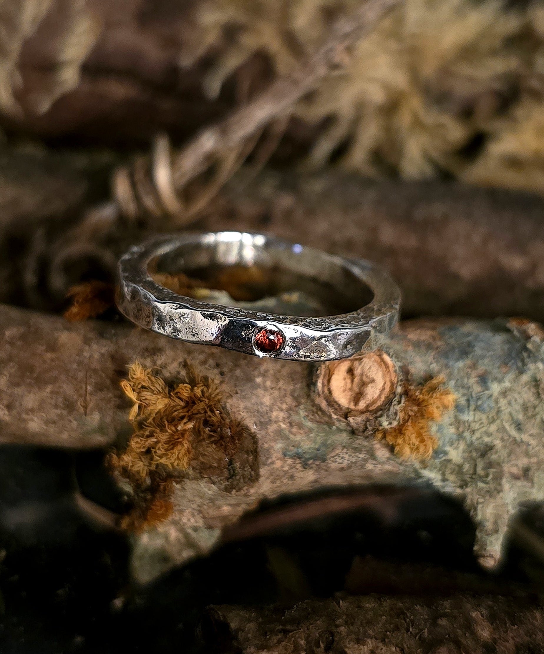 OOAK Garnet Ring