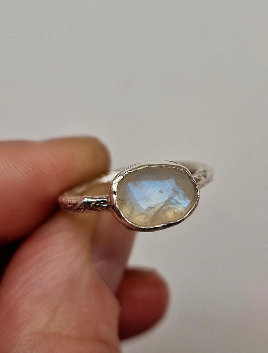 OOAK Raw Moonstone Ring